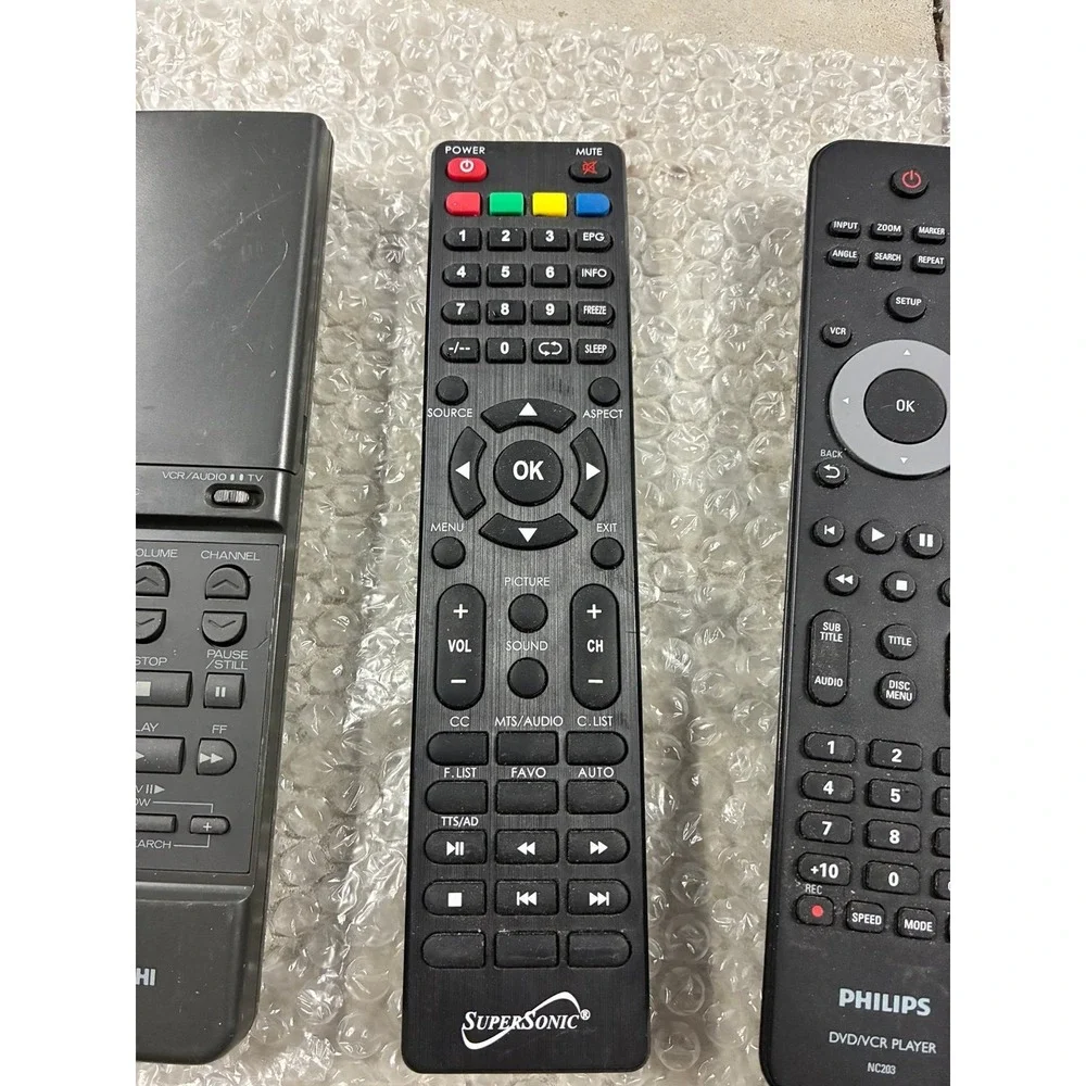 Mitsubishi, Philips, & SuperSonic Remote Control Bundle - 3 Remotes